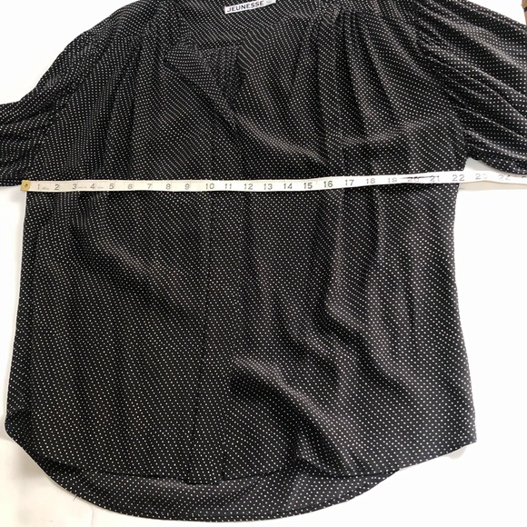 Jeunesse Francoise Poet Blouse Top Women's Silk Black Polka Dot - Picture 11 of 15